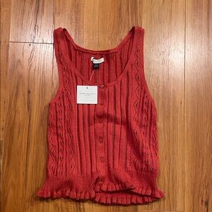 American Eagle burnt orange Knit Tank Top